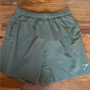 Gymshark Olive Green Men's Athletic Shorts
